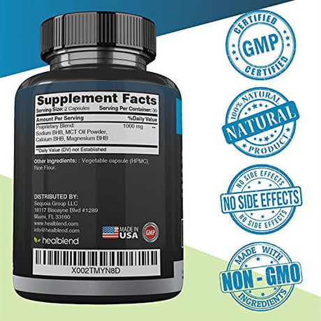 Keto BHB for Ketosis Diet, Exogenous Ketones, Focus, Energy, and Fat Burn - BHB Ketogenic Supplements for Men Women, 60 Capsules