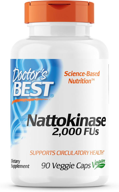 Nattokinase - 2, 000 FU of Enzyme, Supports Heart Health & Circulatory & Normal Blood Flow, Non-Gmo, Gluten Free, Vegan, 90 VC (DRB-00125)