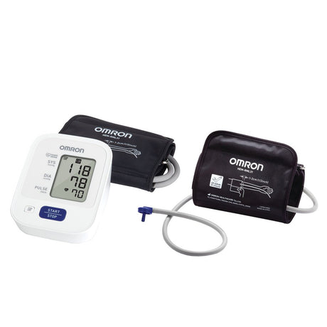Omron BP7100 3 Series Upper Arm Blood Pressure Monitor & CD-WR17 Advanced-Accuracy Series Wide-Range D-Ring Cuff