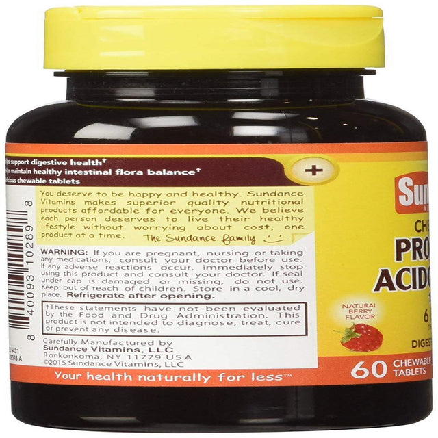 Sundance Probiotic Acidophilus - 60 Chewable Tablets