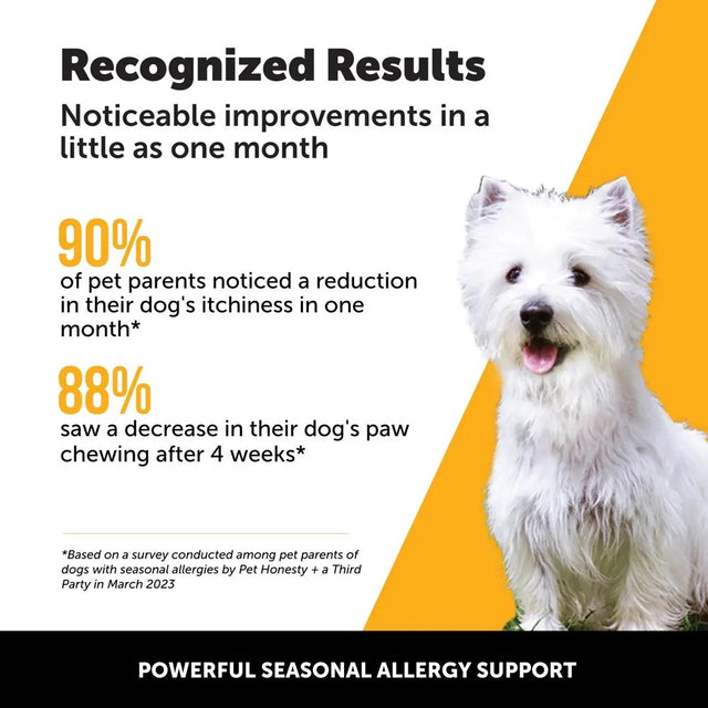 Pet Honesty Dog Allergy Skin Health Max Strength Soft Chews, Duck, 90 Ct