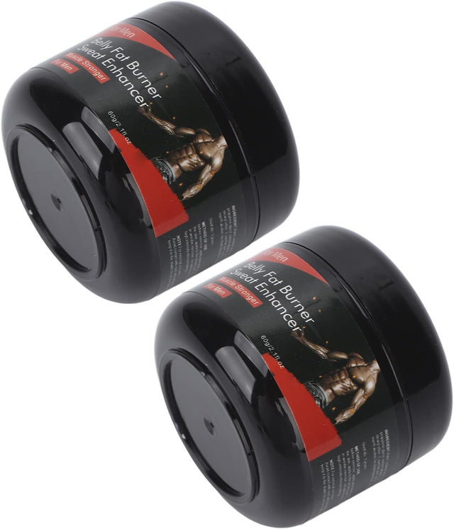 2Pcs Hot Sweat Cream, Male Abdominal Muscle Sweating Cream, Lines Shaping Cream, Strengthening Muscle Massage Cream, Muscles Burn Calories Slimming Cream for Fitness 60G
