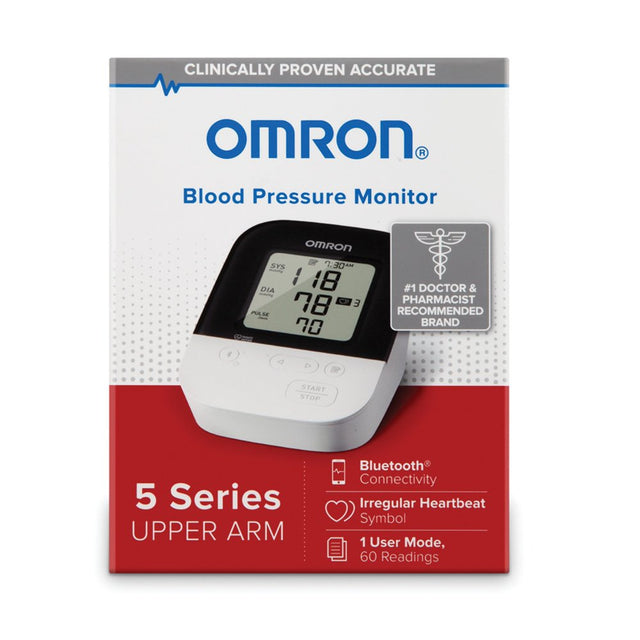 OMRON 5 Series Blood Pressure Monitor (BP7250), Upper Arm Cuff, Digital Bluetooth Blood Pressure Machine, Stores up to 60 Readings for One User