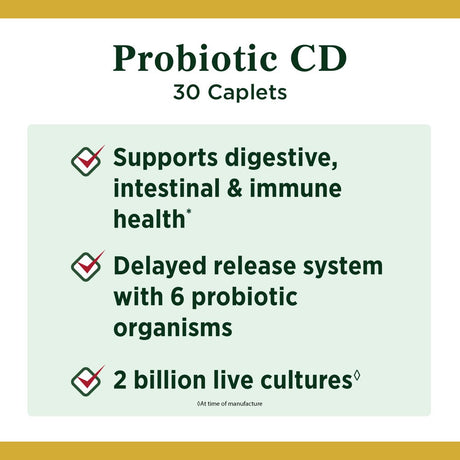 Nature'S Bounty Probiotic CD, Delayed Release Caplets, 30 Ct