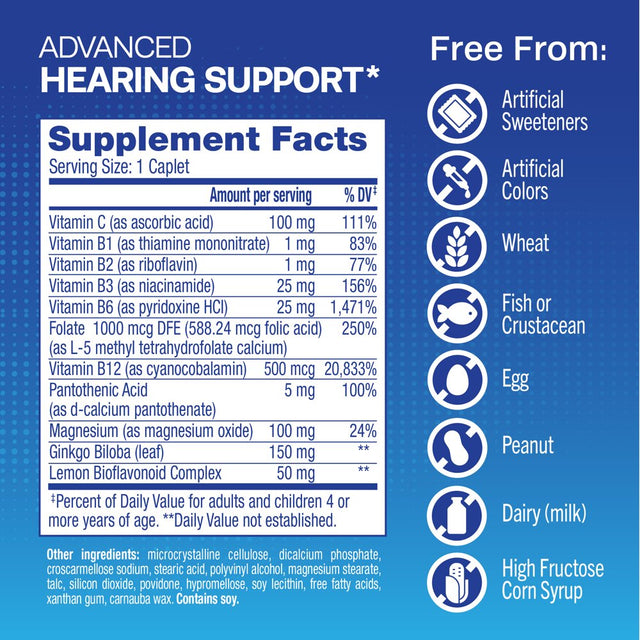 Lipo-Flavonoid Advanced Hearing Support for Hearing Decline, 30 Caplets