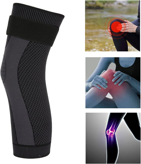 Aoutecen Knee Sleeve, Breathable Soft Nylon Stretch Adjustable Flexible Cycling Knee Brace Protection for Running