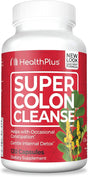 Health plus Super Colon Cleanse Digestive Support | Constipation Relief to Reduce Bloating with Probiotics, Senna Leaf, & Psyllium Husk | 3 Cleanses, 120 Capsules
