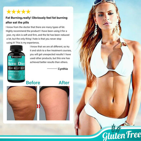 VIVALIFER Keto Pills,Appetite Suppressant for Weight Loss,Fat Burners for Women & Men,120 Capsules