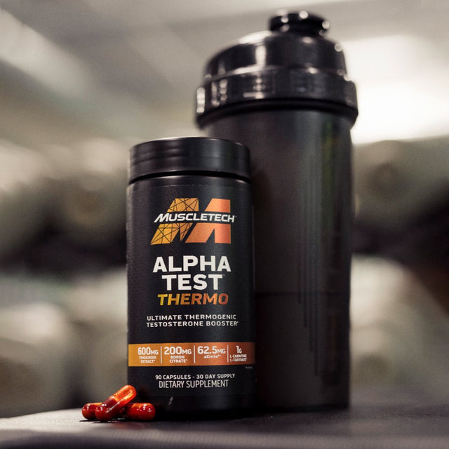 Muscletech Alpha Test Thermogenic Testosterone Booster, Performance Supplement, 90 Ct