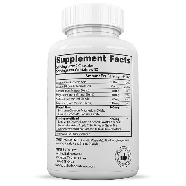 Lifetime ACV Pills 1275Mg Stronger than Gummies Advanced Keto Support 60 Capsules