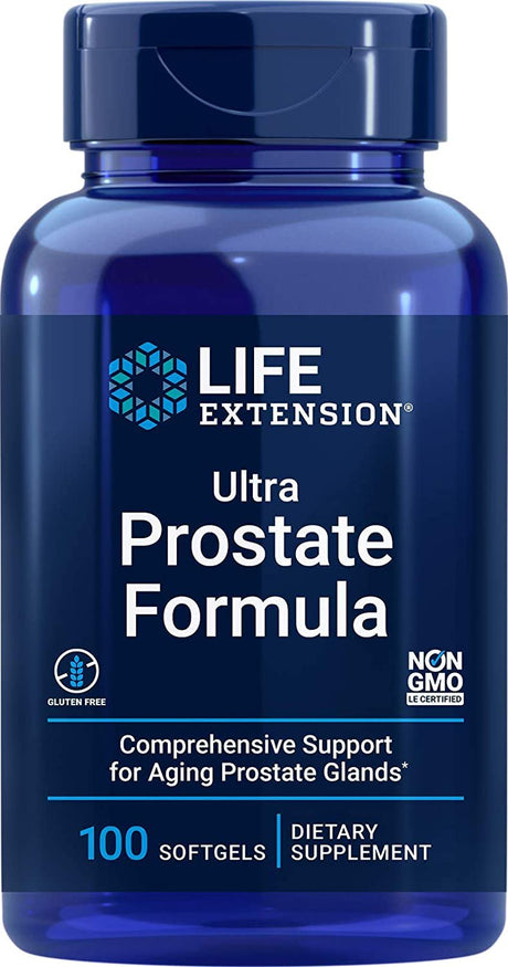 Life Extension Ultra Prostate Formula, 100 Softgels - Natural Prostate Supplement for Men - New Blue Bottle