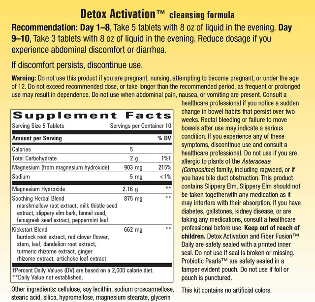 Nature'S Way Whole Body Cleanse Complete, 10 Day Detox Cleansing System Kit with Probiotics*