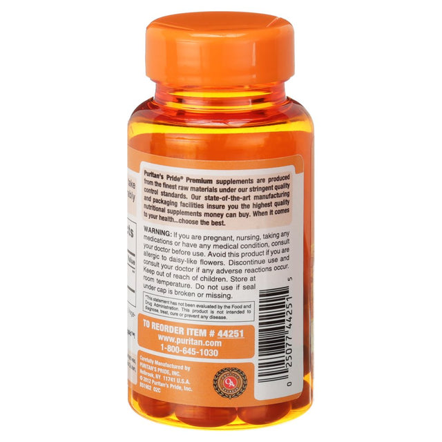 Puritans Pride Lutein 40 Mg with Zeaxanthin,60 Softgels, 60 Count