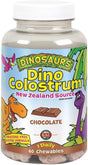 KAL Dino Colostrum - Natural Dark Chocolate Flavor - Bovine Colostrum for Immune Function, Tissue Growth & Repair, and General Well Being Support for Kids - 60 Chewables, 60 Servings