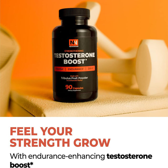 Nobi Nutrition Extra Strength Testosterone Booster for Men -Premium Test Booster Supplement for Energy, Performance, Stamina & Recovery - Male Enhancement Pills 90 Ct