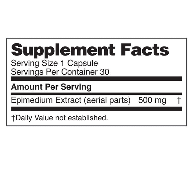 Nugenix Essentials Horny Goat Weed Men'S Performance Supplement, 500 Mg, 30 Count