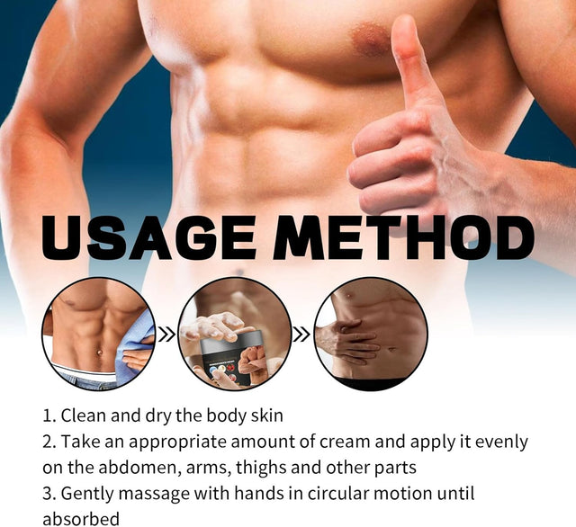 Abdominal Fat Burning Cream, Muscle Pump Sculpting Cream Muscle Tightening Enhanced Health 50G for Men for Travel