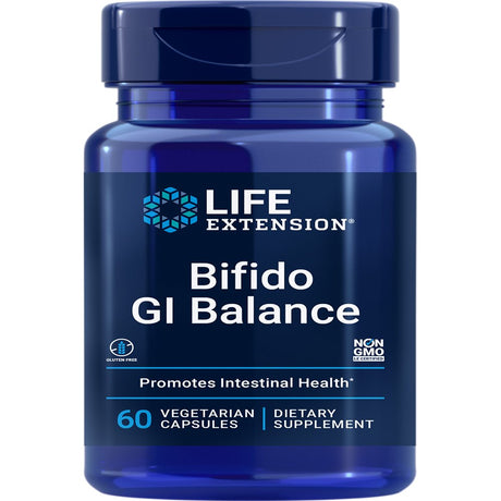 Life Extension Bifido GI Balance - Supports Healthy Gut & Digestive Health - Gluten-Free, Non-Gmo - 60 Vegetarian Capsules