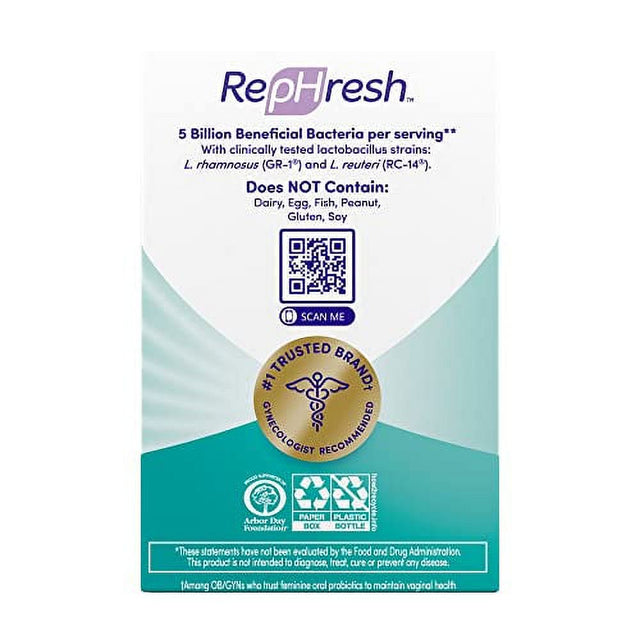 Rephresh Pro-B Probiotic Supplement for Women, 30 Oral Capsules