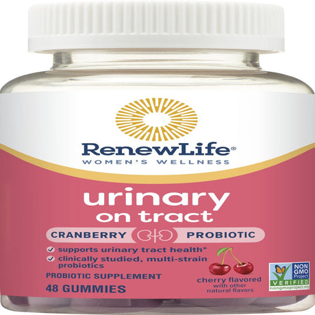 Renew Life Women'S Wellness Gummy Probiotic for Urinary Health, Cranberry, 48 Count