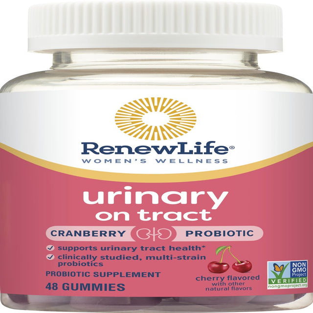 Renew Life Women'S Wellness Gummy Probiotic for Urinary Health, Cranberry, 48 Count