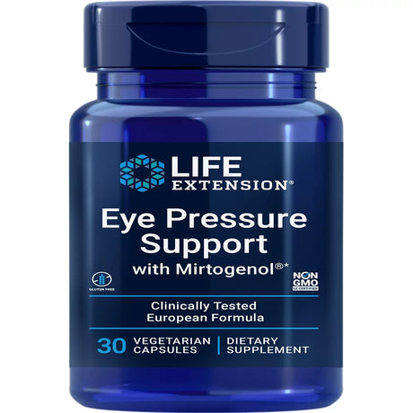 Life Extension Eye Pressure Support with Mirtogenol - Eye Health Supplement for Healthy Eye Pressure - with French Maritime Pine Bark – Gluten-Free, Vegetarian, Non-Gmo - 30 Capsules