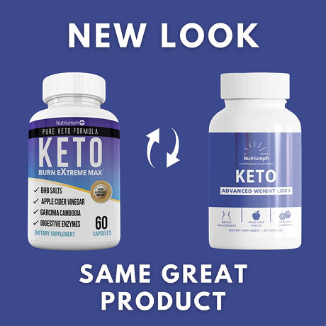 Nutriumph Keto BHB Exogenous Ketones | Keto Diet Pills | Advanced Ketone Supplement for Women & Men | BHB Salts, Apple Cider Vinegar, Garcinia Cambogia & Digestive Enzymes - 30 Day Supply