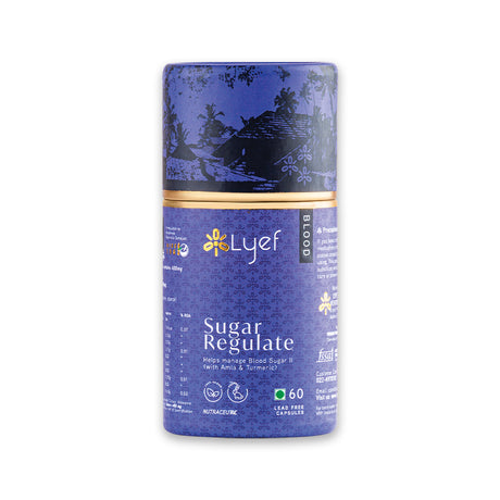 Lyef - Sugar Regulate | Improve Insulin Sensitivity | Purify Blood | 100% Veg 60 Caps