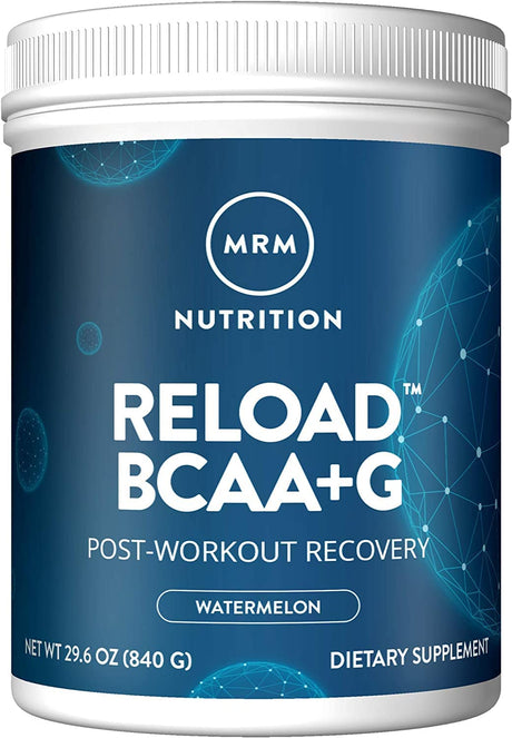 MRM Nutrition Reload BCAA+G Post-Workout Recovery | Watermelon Flavored | 9.6G Amino Acids | with Carnosyn® | Muscle Recovery | Keto Friendly | 840G, 67 Servings