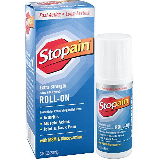 Stopain Extra Strength Pain Relief Roll-On 3 Ounce (2 Count)
