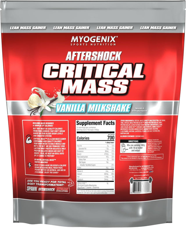 Myogenix Aftershock Critical Mass Vanilla Milk Shake, 5.62 Pounds