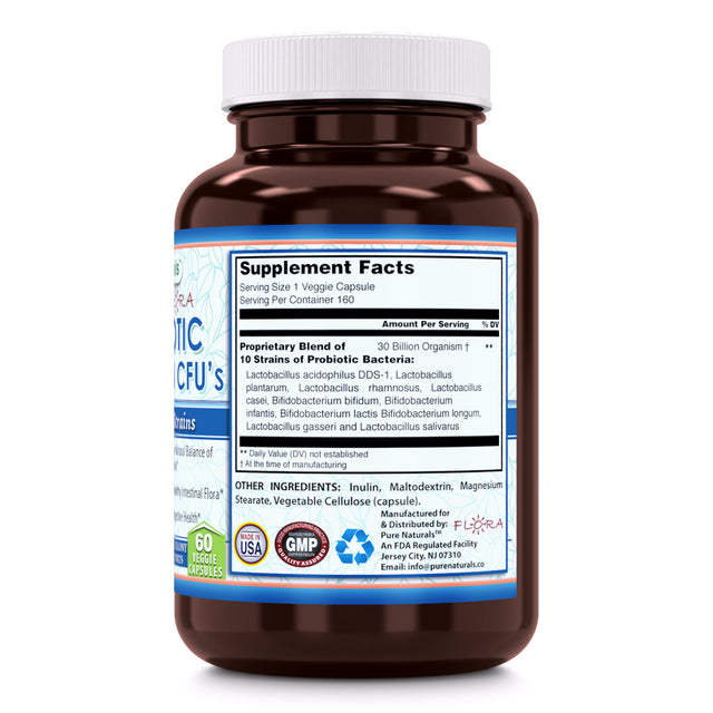 Pure Naturals Probiotic 30 Billion 60 Vcaps