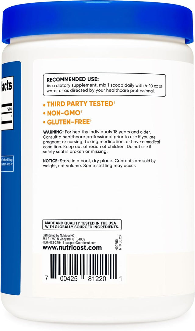Nutricost D-Aspartic Acid (DAA) Powder 300G - Pure D Aspartic Acid
