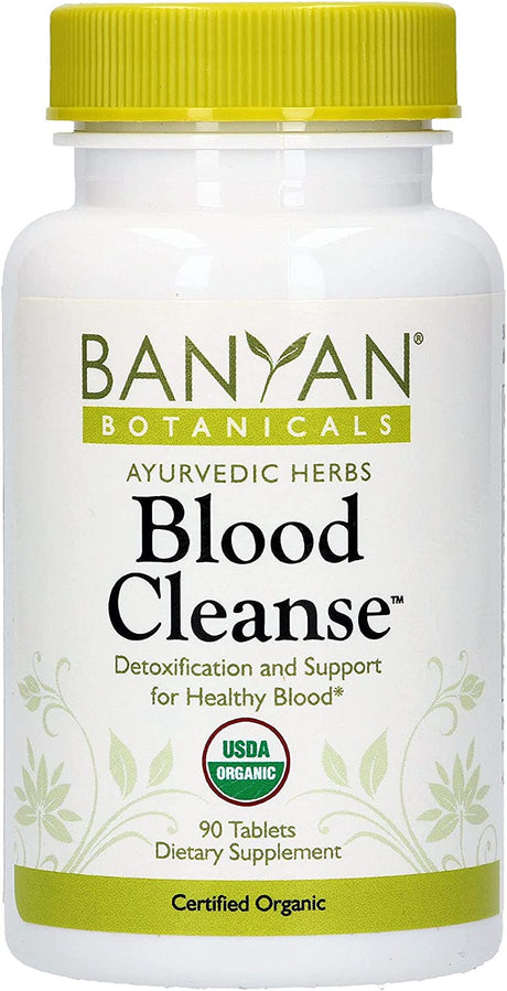 Banyan Botanicals Blood Cleanse Tablets – Organic Supplement with Manjistha & Turmeric – Blood Cleansing Herbs for Detox, Healthy Circulation & Skin* – 90 Tablets – Non GMO Sustainably Sourced Vegan