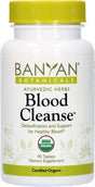 Banyan Botanicals Blood Cleanse Tablets – Organic Supplement with Manjistha & Turmeric – Blood Cleansing Herbs for Detox, Healthy Circulation & Skin* – 90 Tablets – Non GMO Sustainably Sourced Vegan