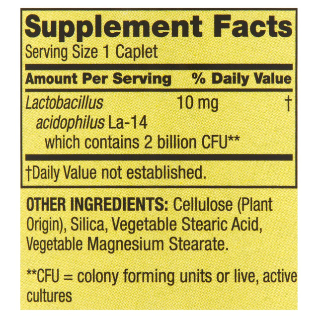 Spring Valley Probiotic Acidophilus Dietary Supplement, 100 Count