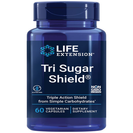 Life Extension Tri Sugar Shield - Promote Healthy Glucose Metabolism - Sorghum Bran, White Mulberry and Phloridzin Apple Extract - Gluten Free, Non-Gom, Vegetarian - 60 Capsules