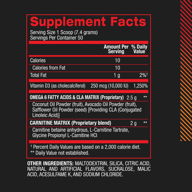 BPI Sports CLA + Carnitine – Conjugated Linoleic Acid – Weight Loss Formula – Metabolism, Performance, Lean Muscle – Caffeine Free – for Men & Women – Fruit Punch – 50 Servings – 12.34 Oz