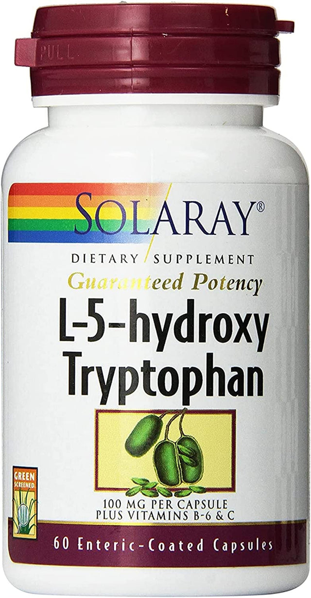 Solaray L-5-HTP with B-6 and C Capsules, 100Mg, 60 Count