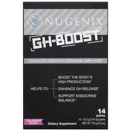 Nugenix Gh-Boost, HGH Booster and Sleep Dietary Supplement for Men, Tea-Berry Blast, 14 Count *EN