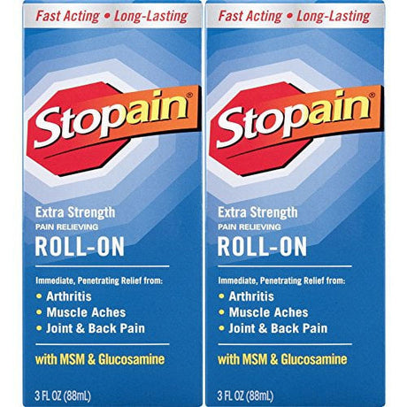Stopain Extra Strength Pain Relief Roll-On 3 Ounce (2 Count)