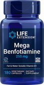 Life Extension Mega Benfotiamine, 250 Mg, 180 Vegetarian Capsules