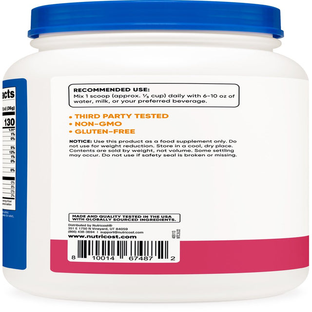Nutricost Whey Protein Isolate Powder (Strawberry Acai, 2 Pounds)