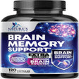 Nootropic Brain Supplement for Memory, Focus & Concentration + Cognitive Support, Brain Booster Supplement with Phosphatidylserine, DMAE Bacopa, Brain Vitamins for Men & Women, Non-Gmo - 60 Capsules