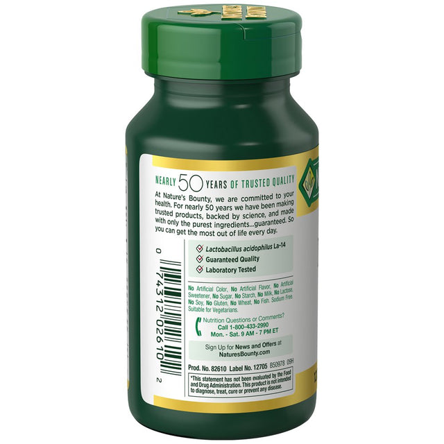 Nature’S Bounty Acidophilus Probiotic Supplement, 120 Tablets