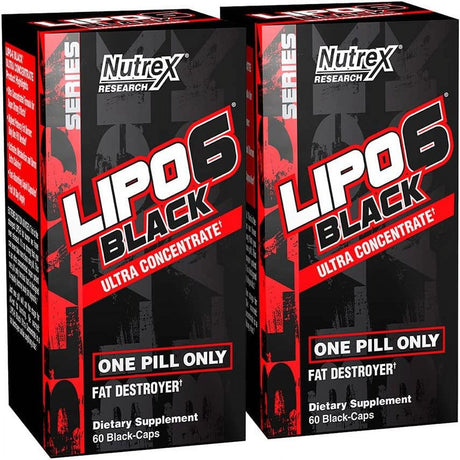 Nutrex Research Lipo-6 Black Ultra Concentrate 60 Count (Pack of 2)