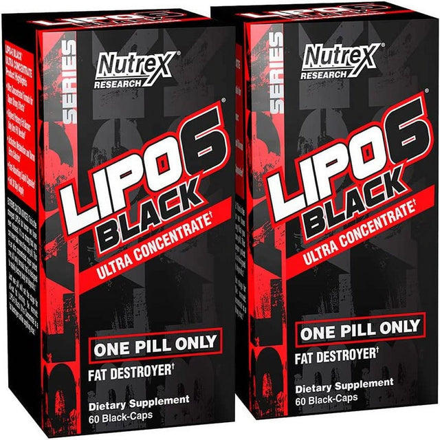 Nutrex Research Lipo-6 Black Ultra Concentrate 60 Count (Pack of 2)