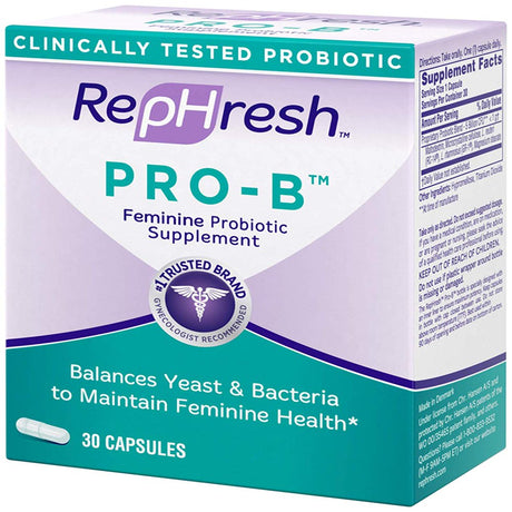 Rephresh Pro-B Probiotic Feminine Supplement, 30 Ea (Pack of 2)