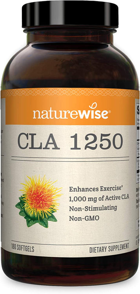 Naturewise CLA 1250 Support Exercise Naturally (2-Month Supply), Support Fitness Goals, Supports Healthy Energy Levels 180 Count
