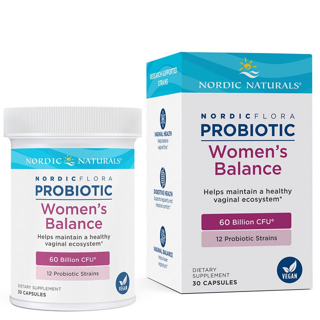 Nordic Naturals Nordic Flora Probiotic Women'S Balance, Capsules, Vegan, 30 Ct